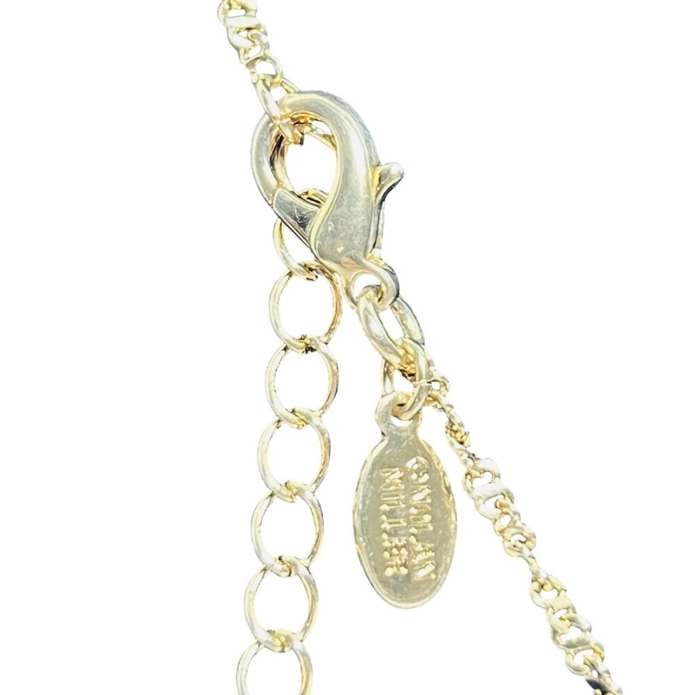 Nolan Miller Gold Tone Necklace With Double Swan Crystal Pendant (6004-1-2) - Picture 7 of 9